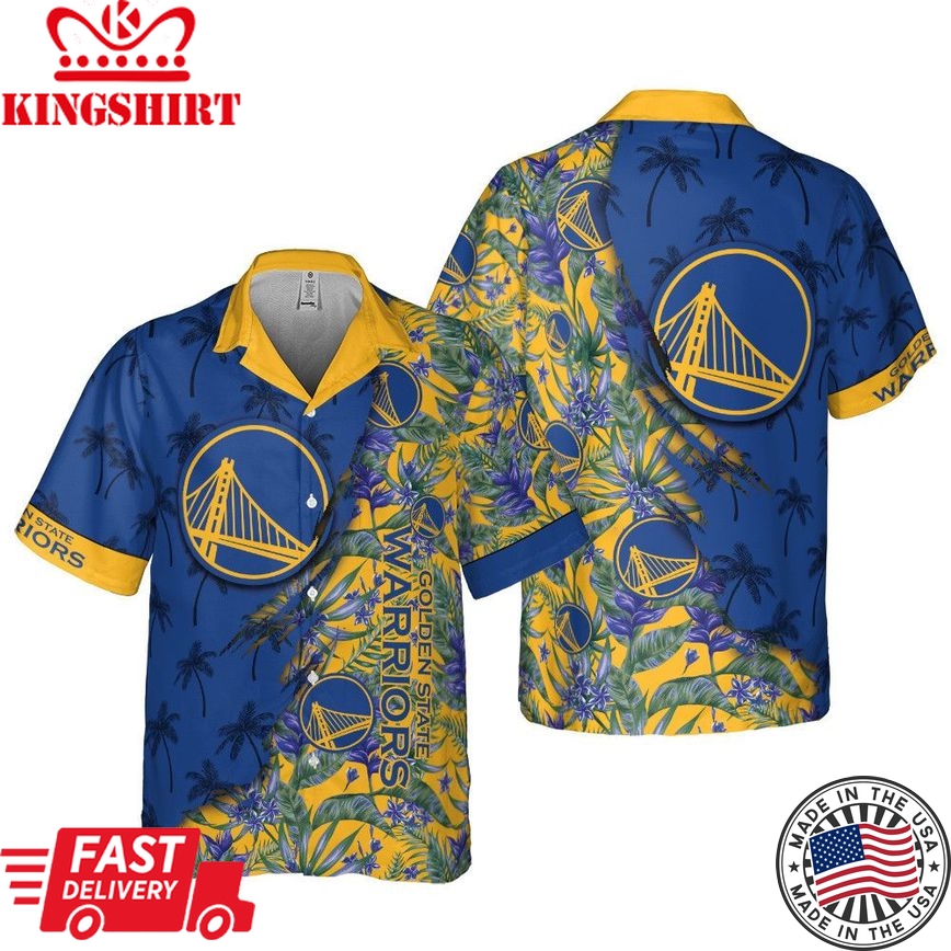 Hawaiian Shirt with Authentic Golden State Warriors Flair