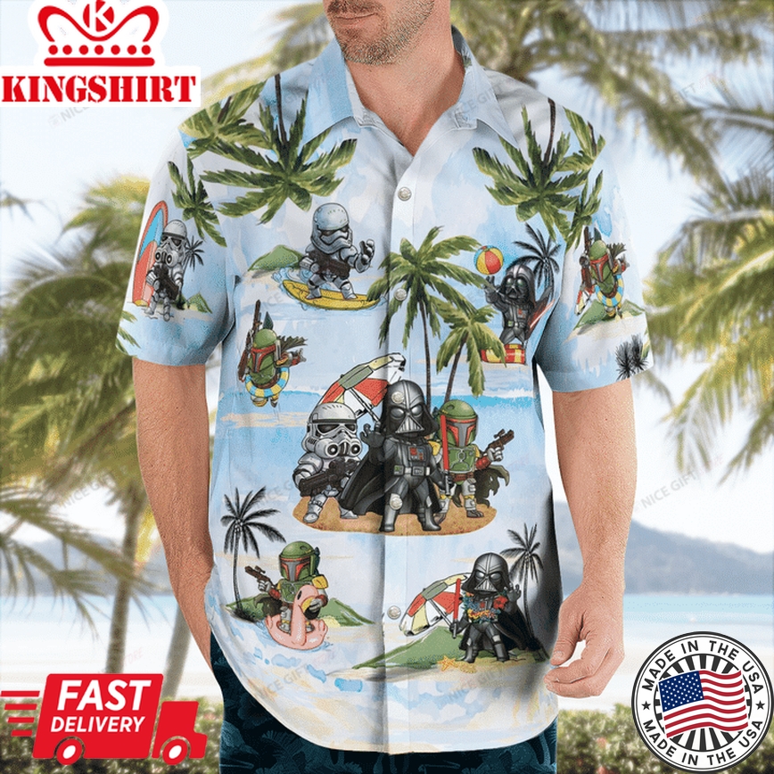 Hawaiian Shirt with Distinctive Star Wars Designing