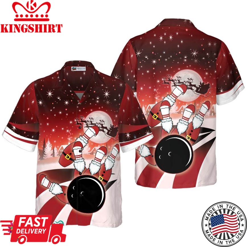 Hawaiian Shirts, Christmas Bowling Shirt Short Sleeve, Christmas Shirt Idea Gift For Men And Women