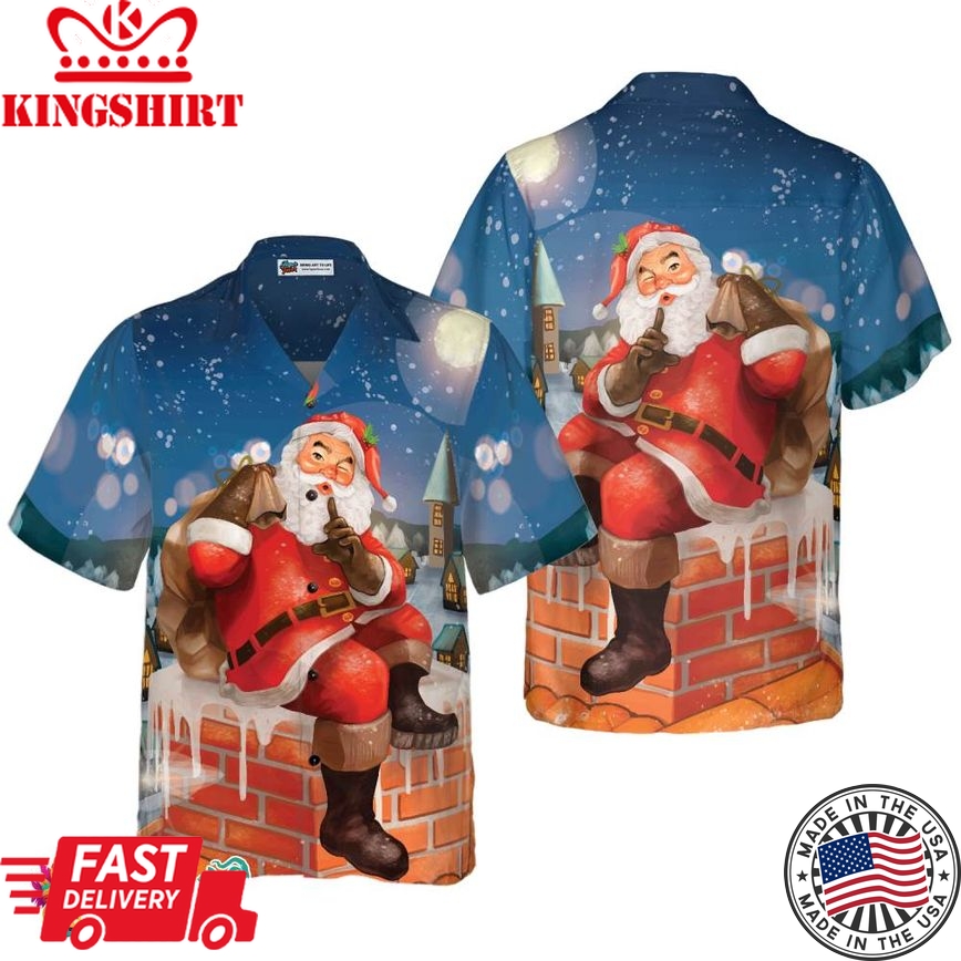 Hawaiian Shirts, Santa With Gift Shirt Short Sleeve, Christmas Shirt Idea Gift For Men And Women