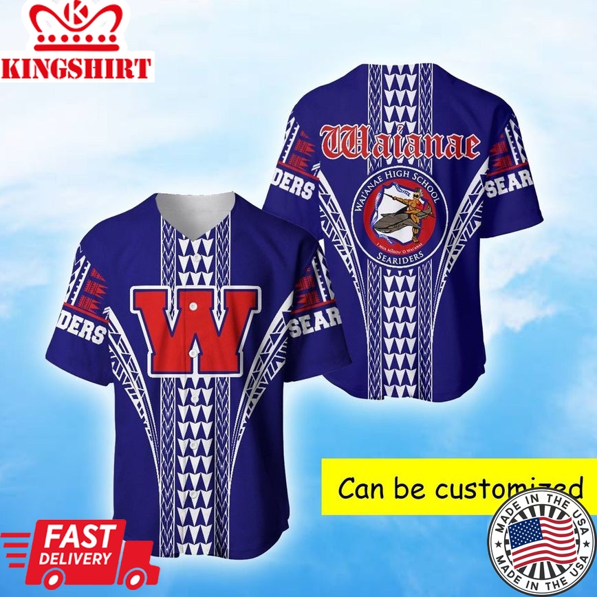 Hawaiian Waianae Polynesian Baseball Tee Jersey Shirts 3D