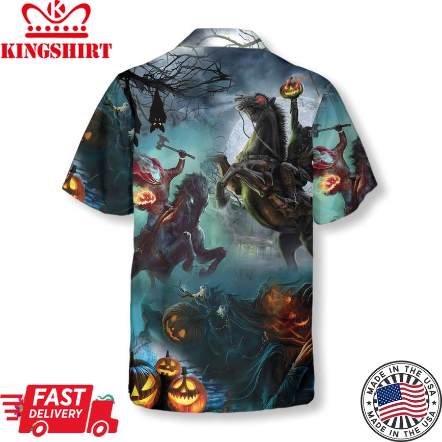 Headless Horseman Halloween Shirt For Men Hawaiian Shirt