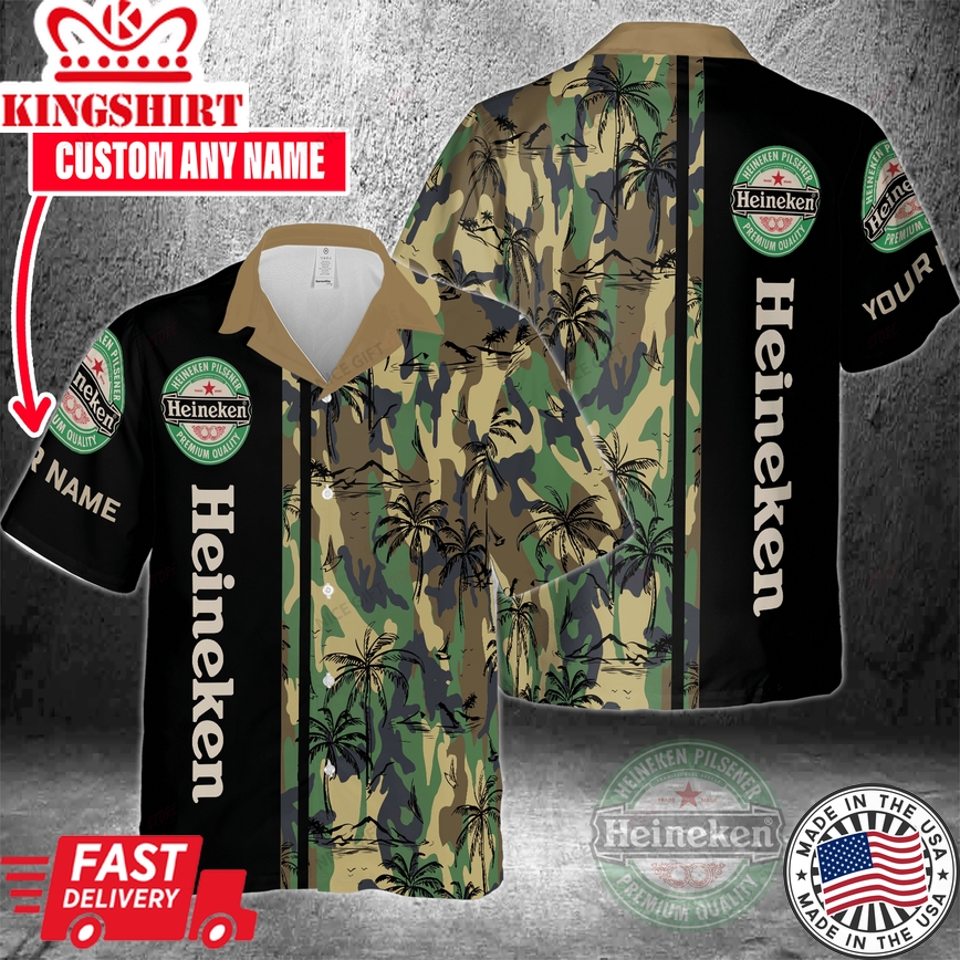 Heineken Personalized Name Custom Hawaiian Apparel