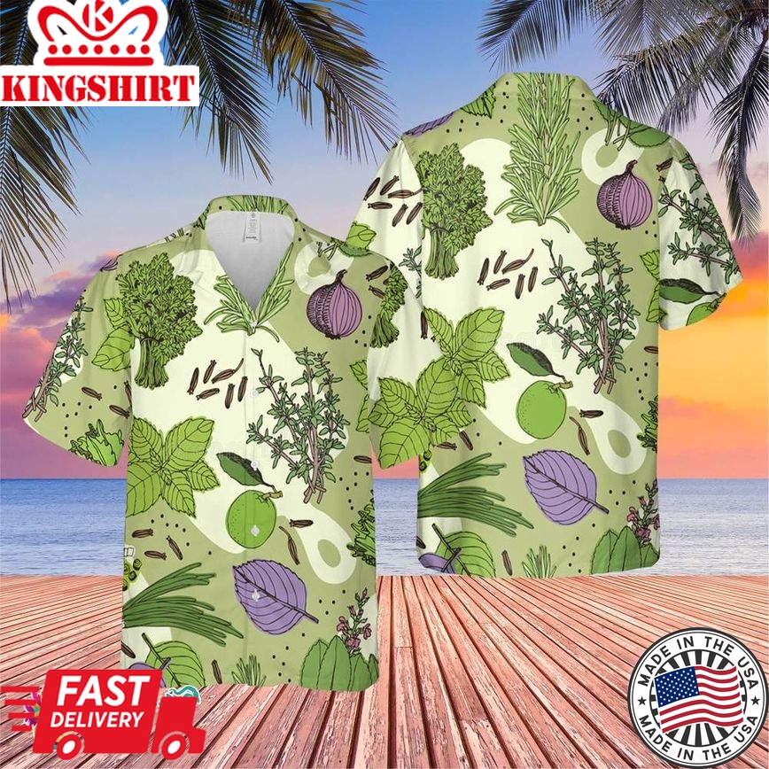 Herbs Spice Trending Hawaiian Shirt, Summer Vacation Hawaiian Shirt