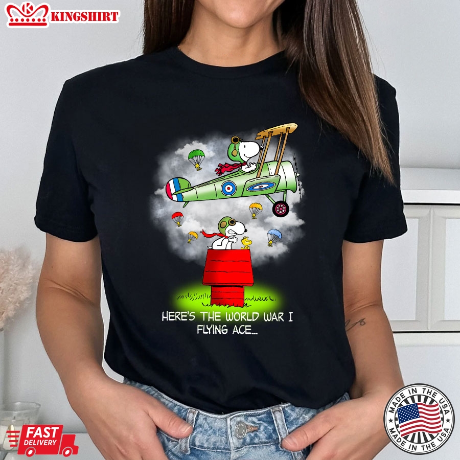 Heres The World War I Flying Ace (Snoopy) T-Shirt