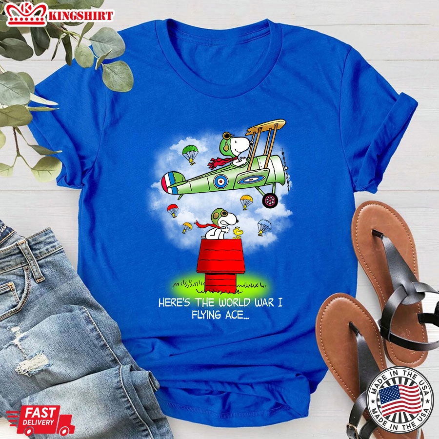 Heres The World War I Flying Ace (Snoopy) T-Shirt