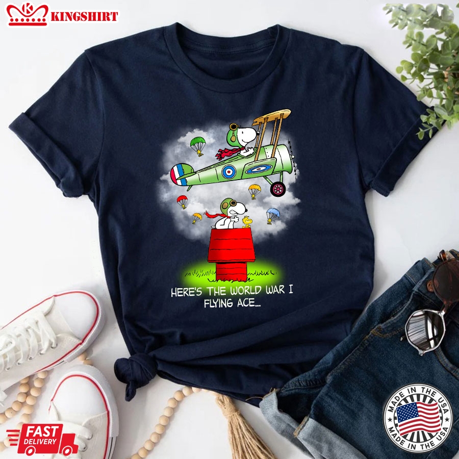 Heres The World War I Flying Ace (Snoopy) T-Shirt