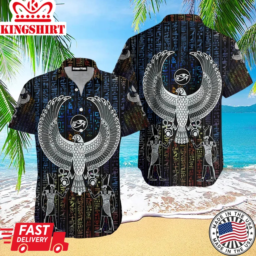 Hieroglyphics Ancient Egypt Trendy Hawaiian Shirt For