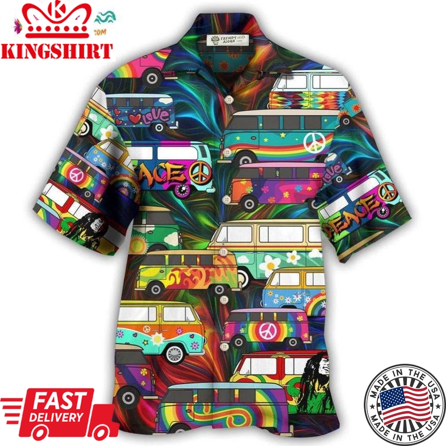 Hippie Bus Colorful Style Hawaiian Shirt