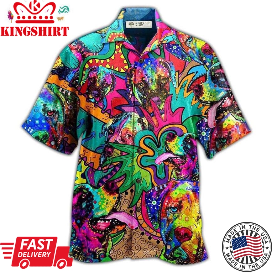 Hippie Dogs Colorfull Style Hawaiian Shirt