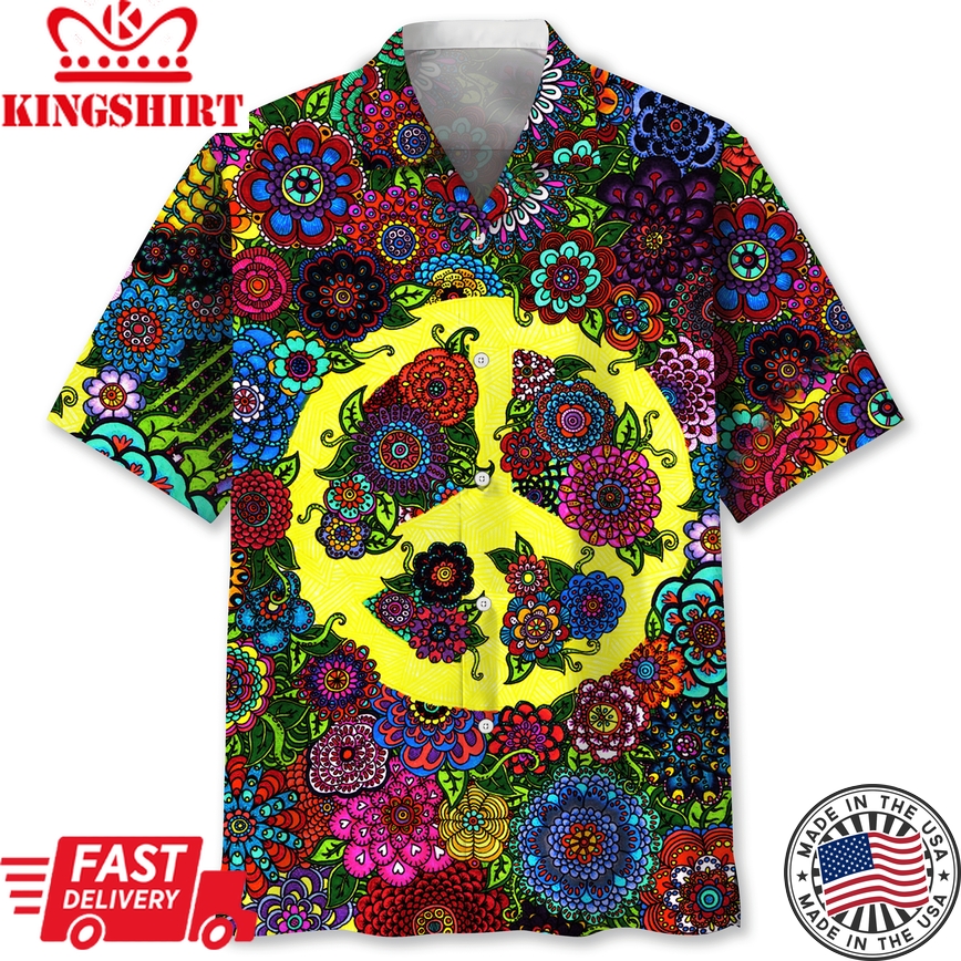 Hippie Flower Trendy Hawaiian Shirt