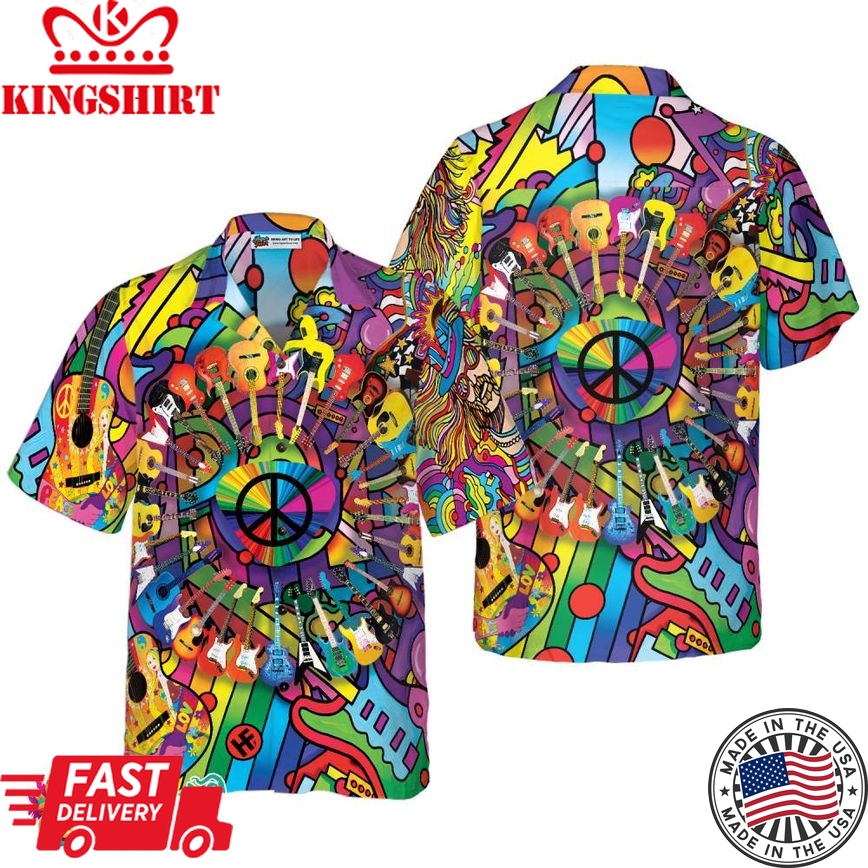 Hippie Guitars Hawaiian Shirt