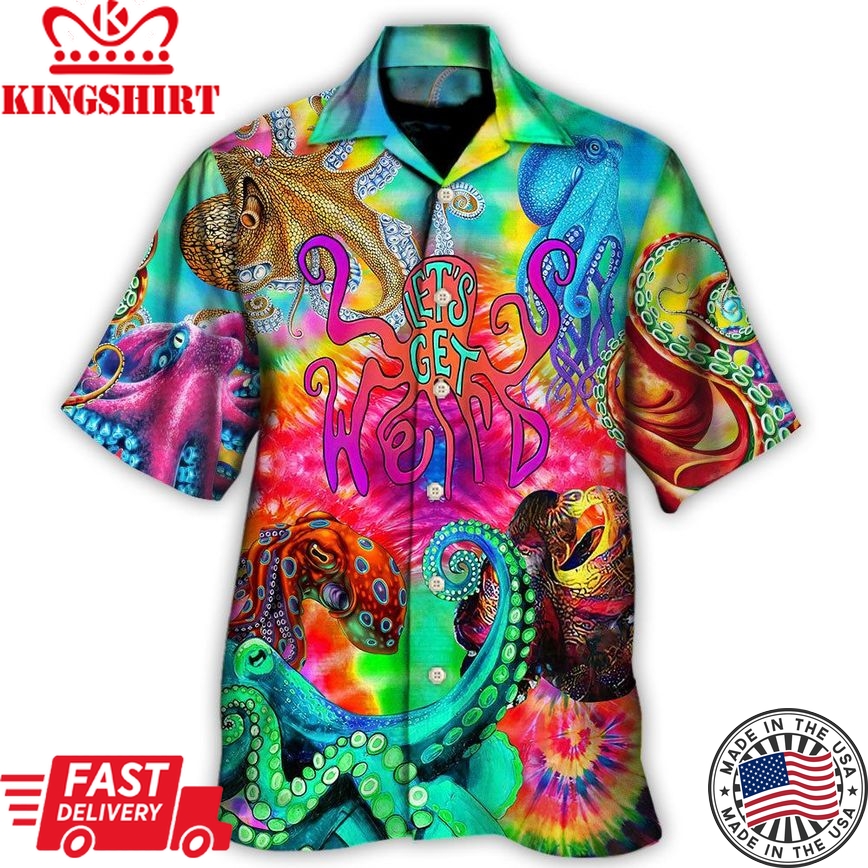 Hippie Let's Get Octopus Hawaiian Shirt