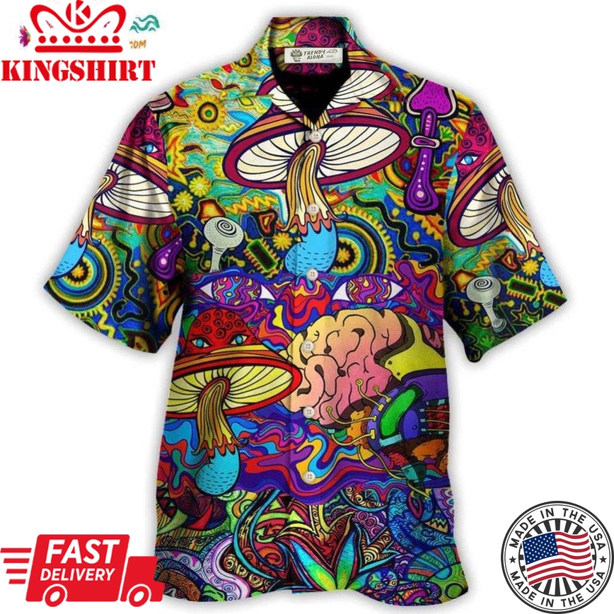 Hippie Mushroom Colorful Lover Hawaiian Shirt