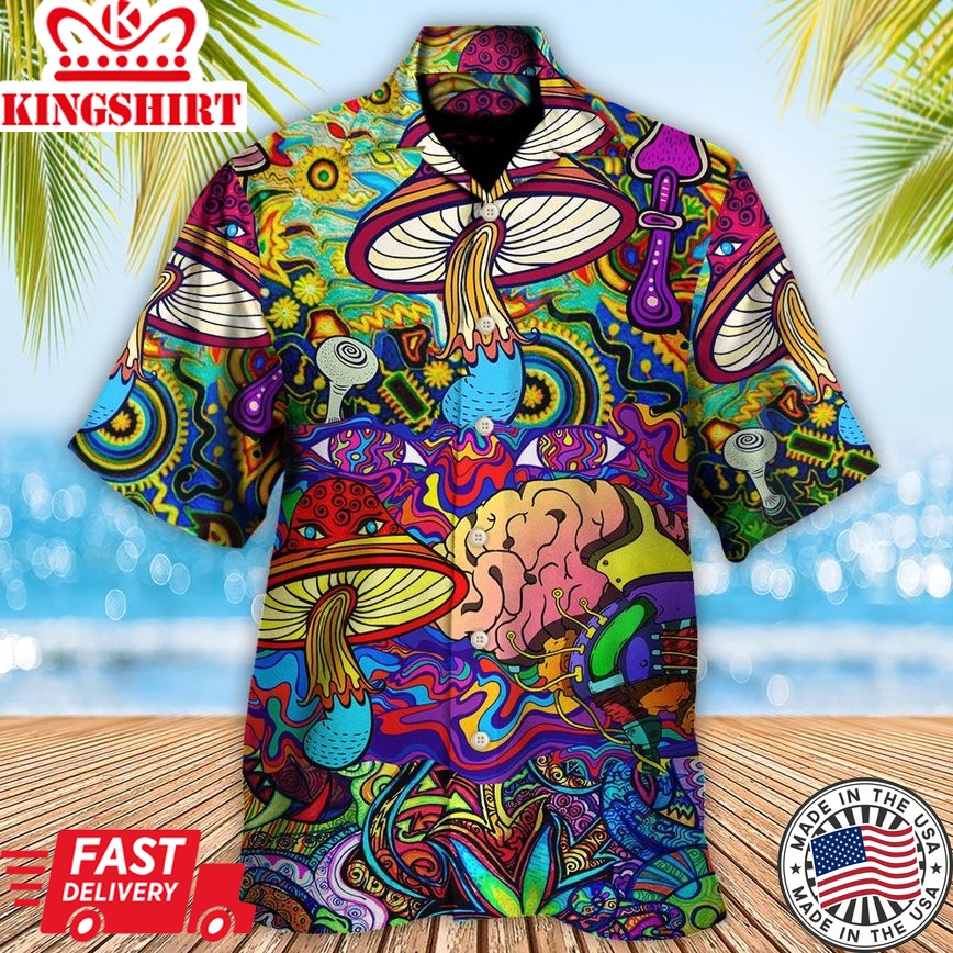 Hippie Mushroom Colorful Lover Hawaiian Shirt