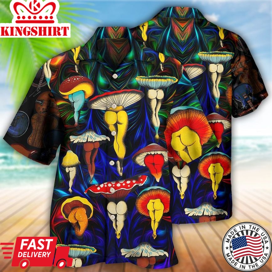 Hippie Mushroom Funny Style Love Life Hawaiian Shirt