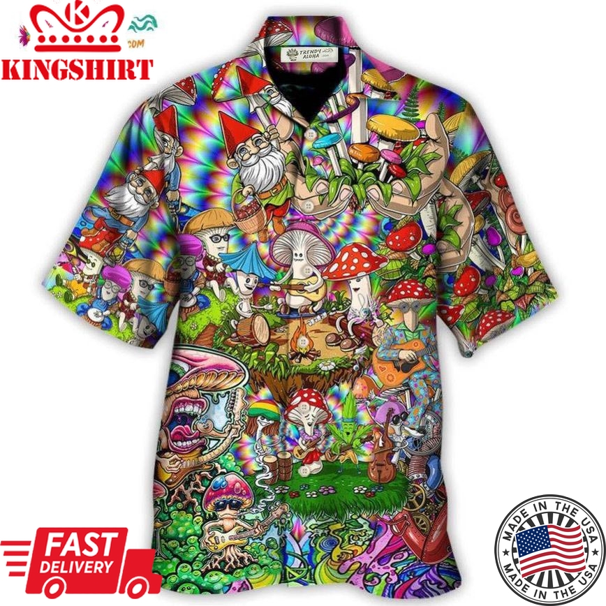 Hippie Mushroom Music Band Of Life Hawaiian Shirt