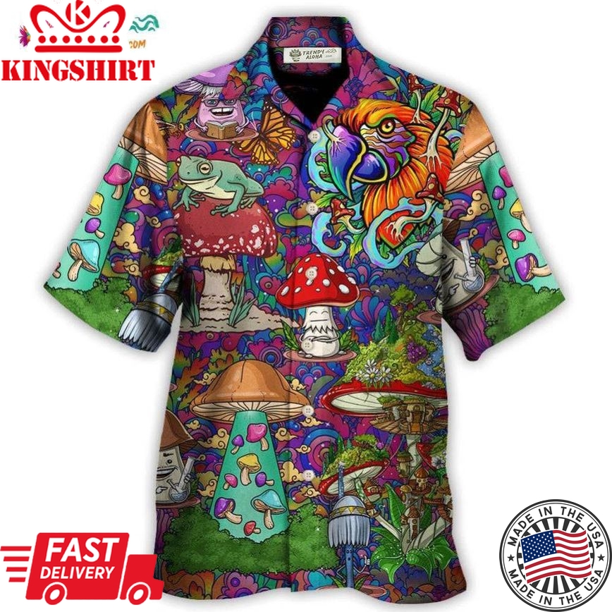 Hippie Mushroom Peace Lover Hawaiian Shirt