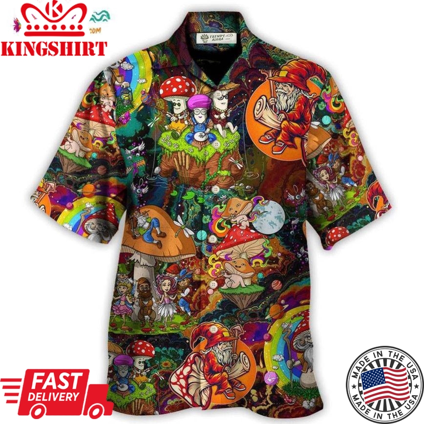 Hippie Mushroom Trippy Colorful Lover Hawaiian Shirt