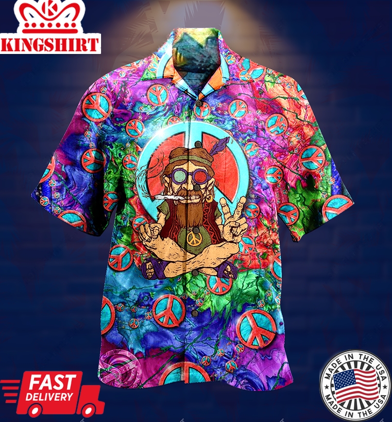 Hippie Peace Life Funny Hawaiian Shirt