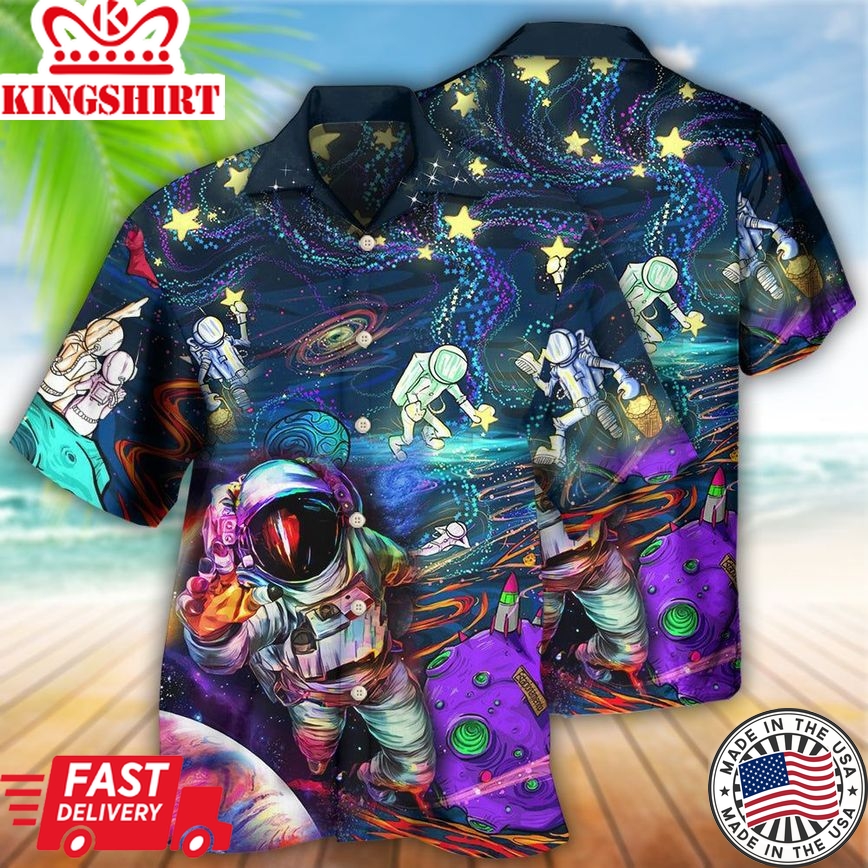 Hippie Peace Life In To The Galaxy Sky Hawaiian Shirt