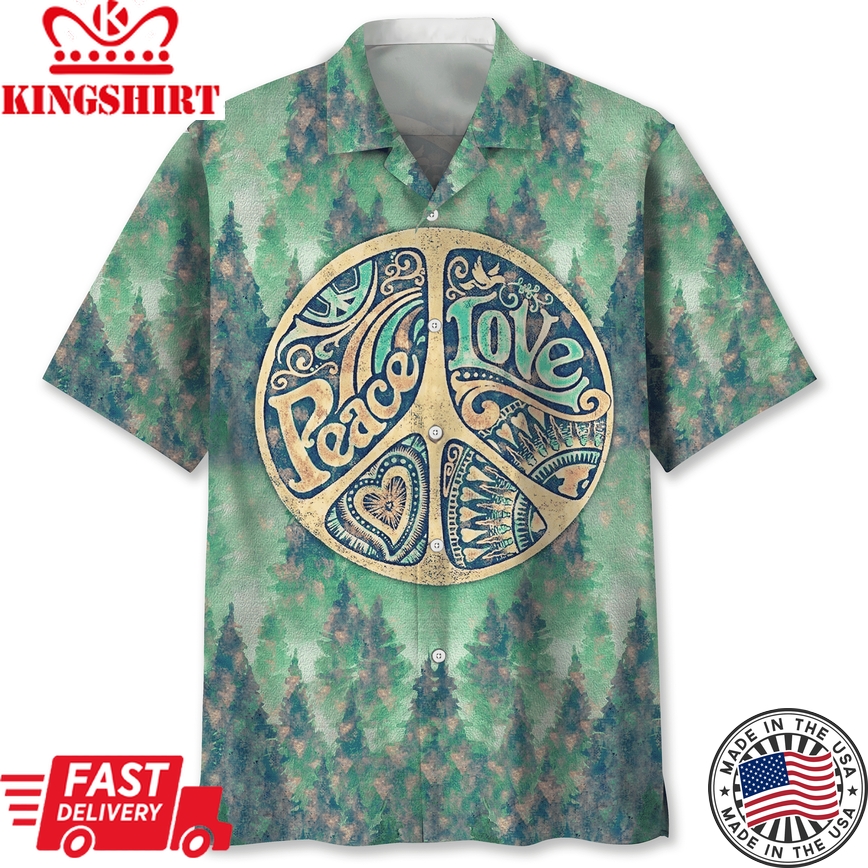 Hippie Peace Trendy Hawaiian Shirt