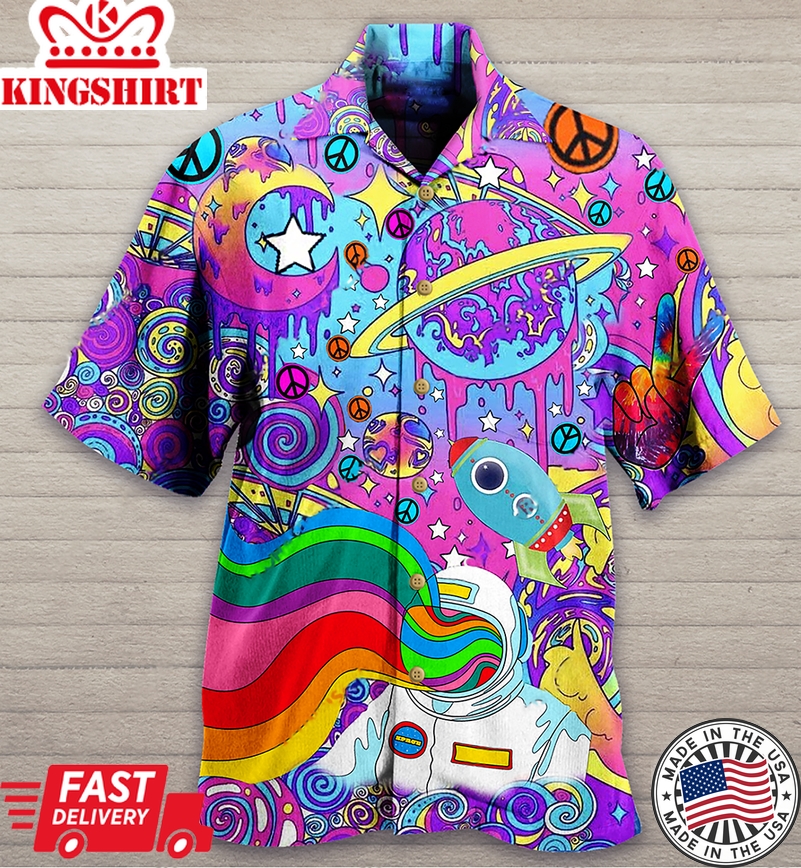 Hippie Planet Peace The Colorful Of Life Hawaiian Shirt