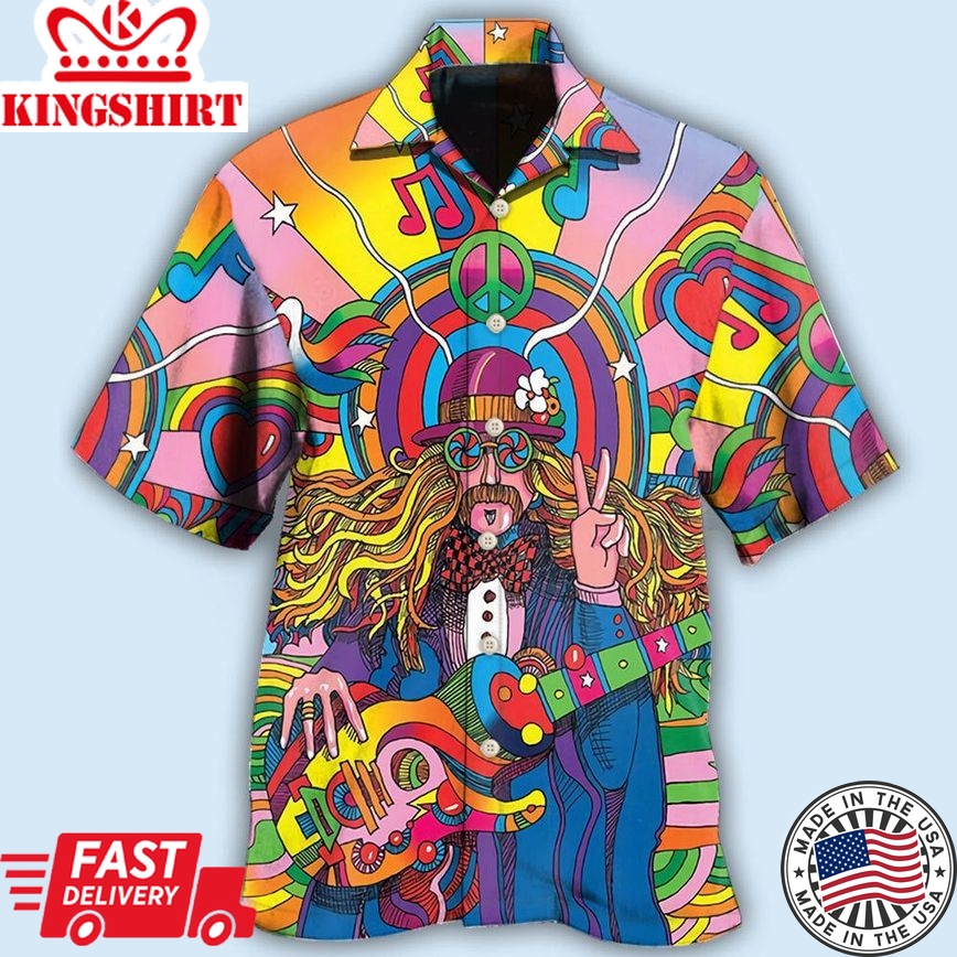 Hippie Rock Music Hawaiian Shirt