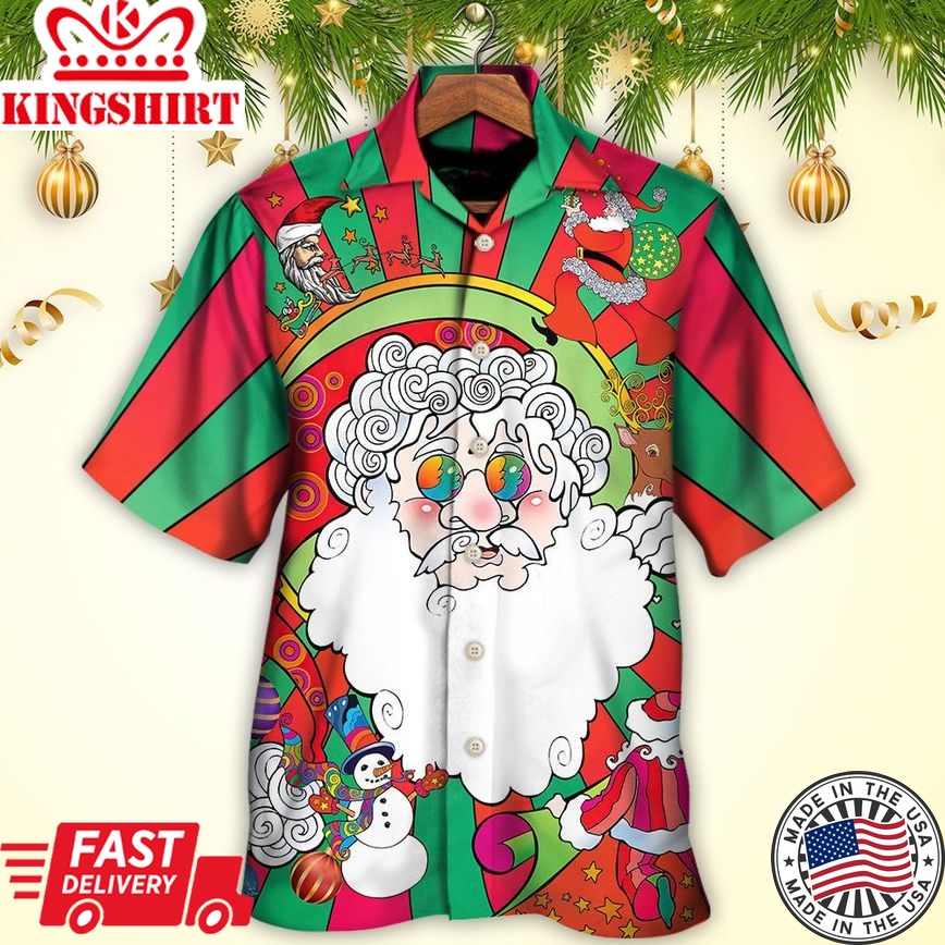 Hippie Santa Fantasy World Unreal Hawaiian Shirt