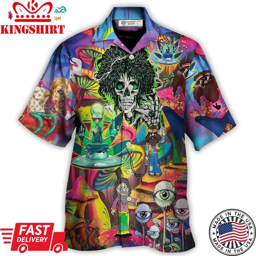 Hippie Skull Cool Life Hawaiian Shirt