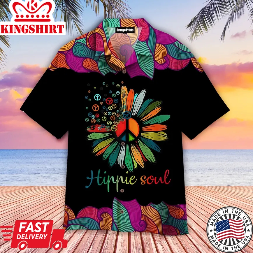 Hippie Soul Flower Trendy Hawaiian Shirt For