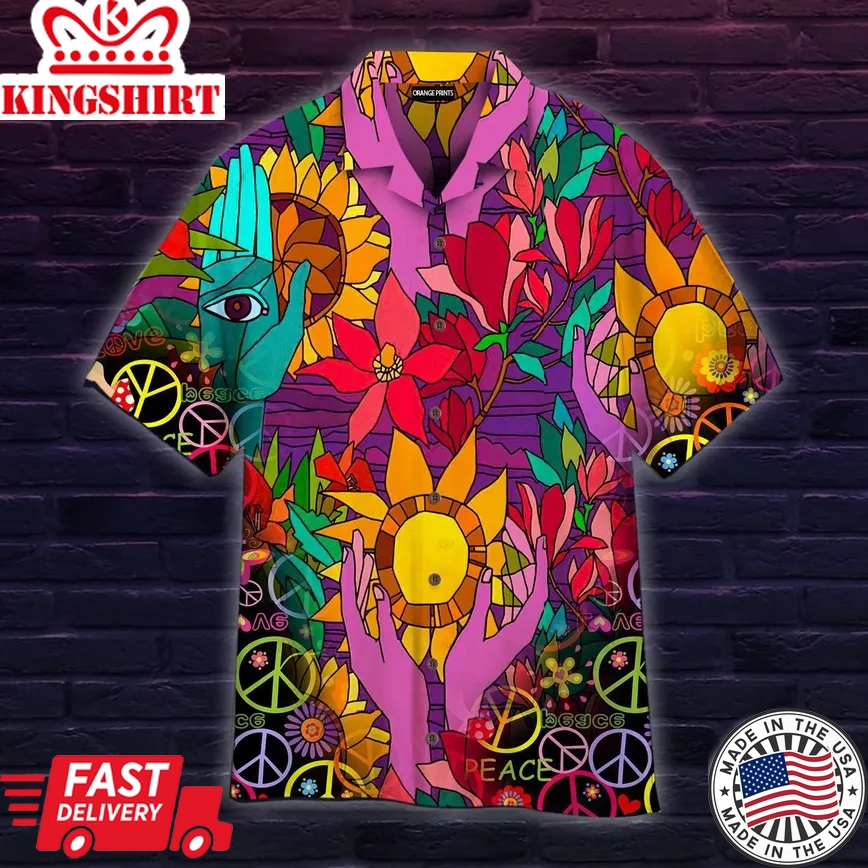 Hippie Style Trendy Hawaiian Shirt For