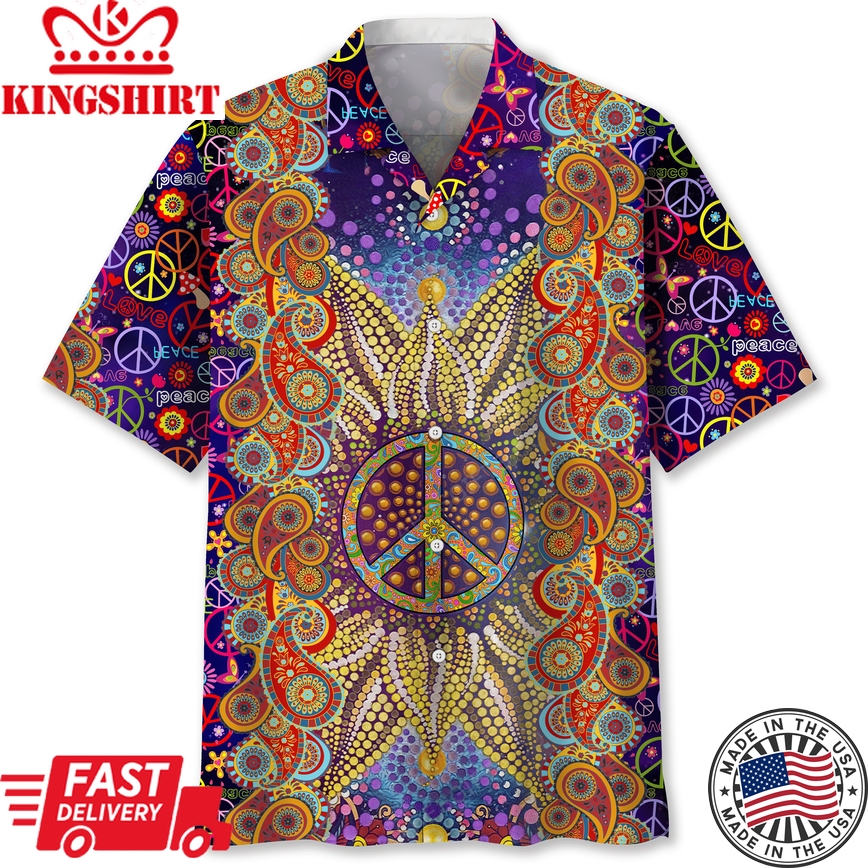 Hippie Sun Trendy Hawaiian Shirt