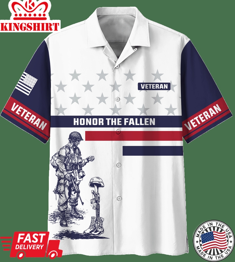 Honor the Fallen Veteran Hawaiian Shirt - A Tribute to Heroes