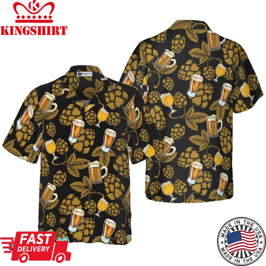 Hop Cones Beer Glass V1 Hawaiian Shirt