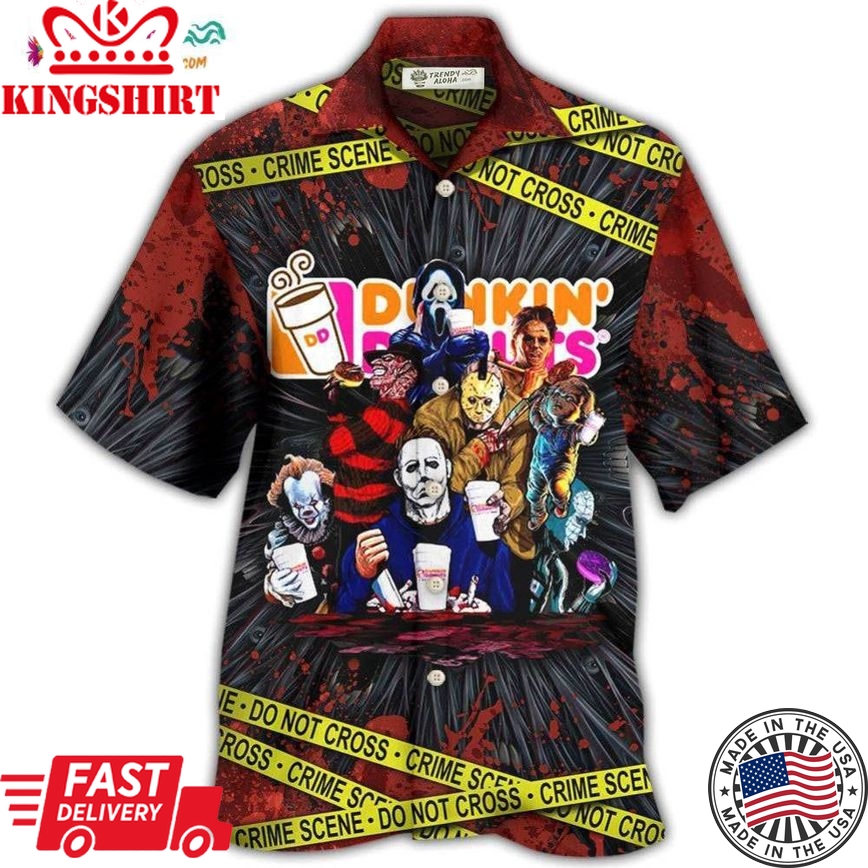 Horror Movie Characters Funny Hawaiian Shirt