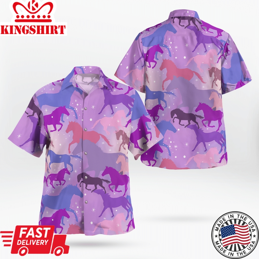 Horse Color Trendy Hawaiian Shirt