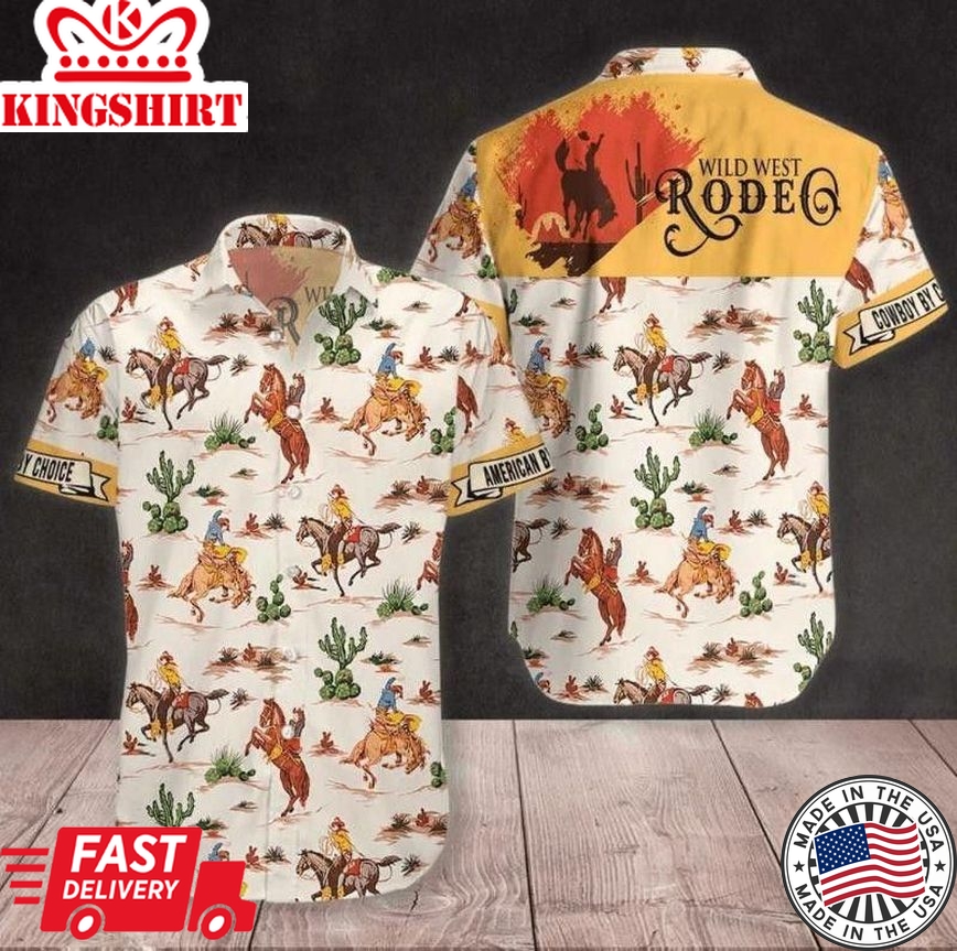 Horse Cowboy Wild West Rodeo Trendy Hawaiian Shirt