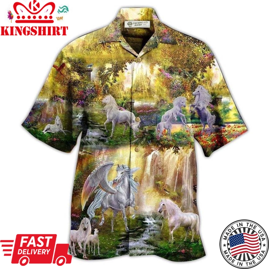 Horse Fly To Paradise Hawaiian Shirt