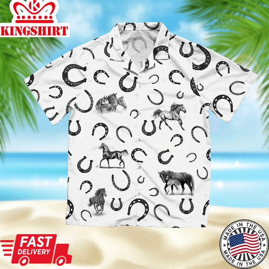 Horse Pattern - Hawaiian Shirt, Summer Hawaiian Shirts For Men And Women Aloha Beach Shirt