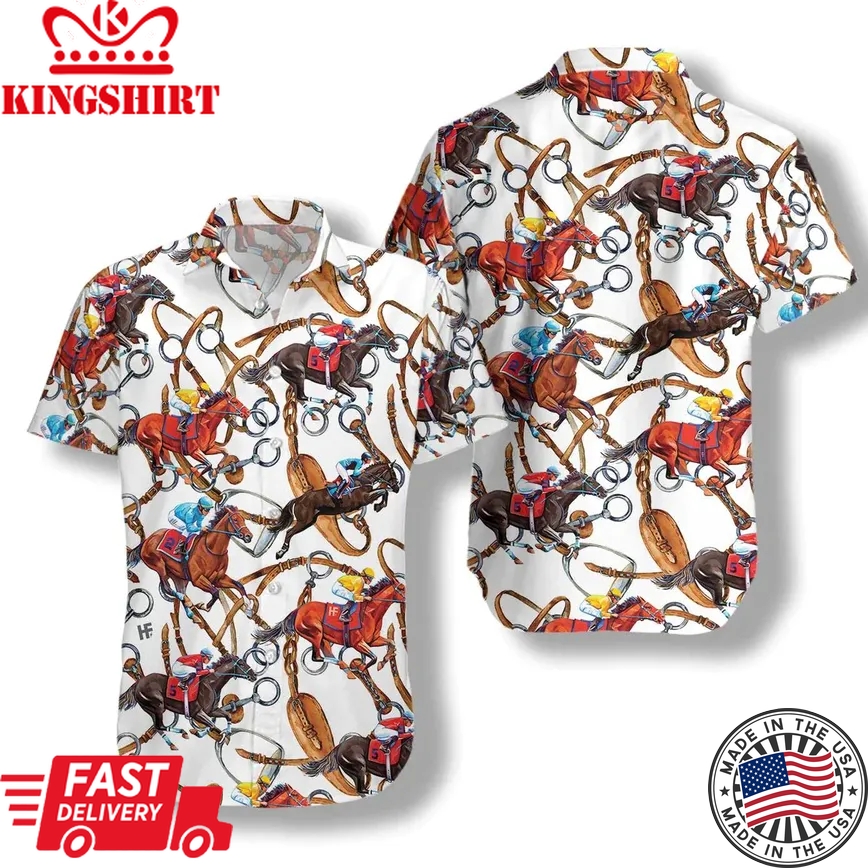 Horse Racing Trendy Hawaiian Shirt