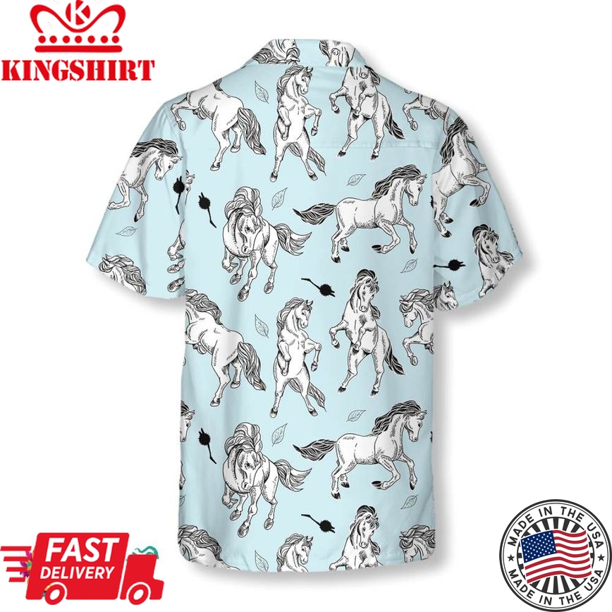 Horse Seamless Pattern Shirt For Men Hawaiian Shirt