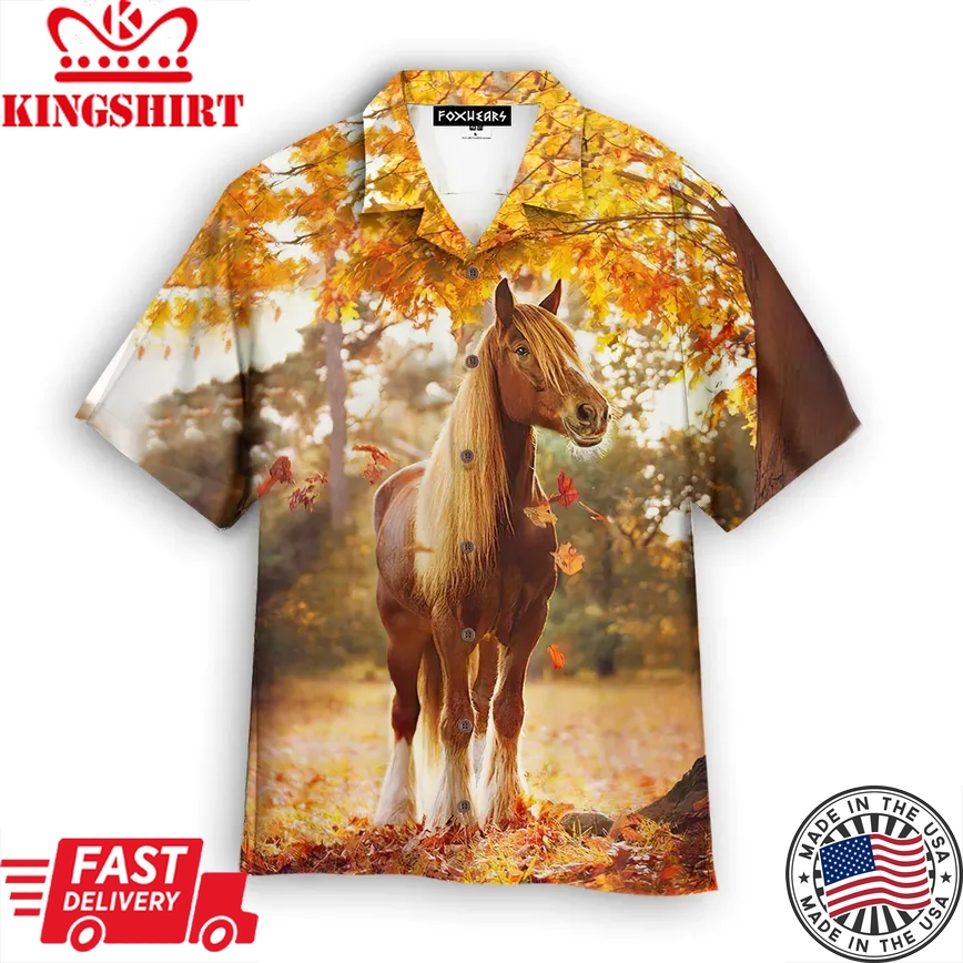 Horse Trendy Hawaiian Shirt