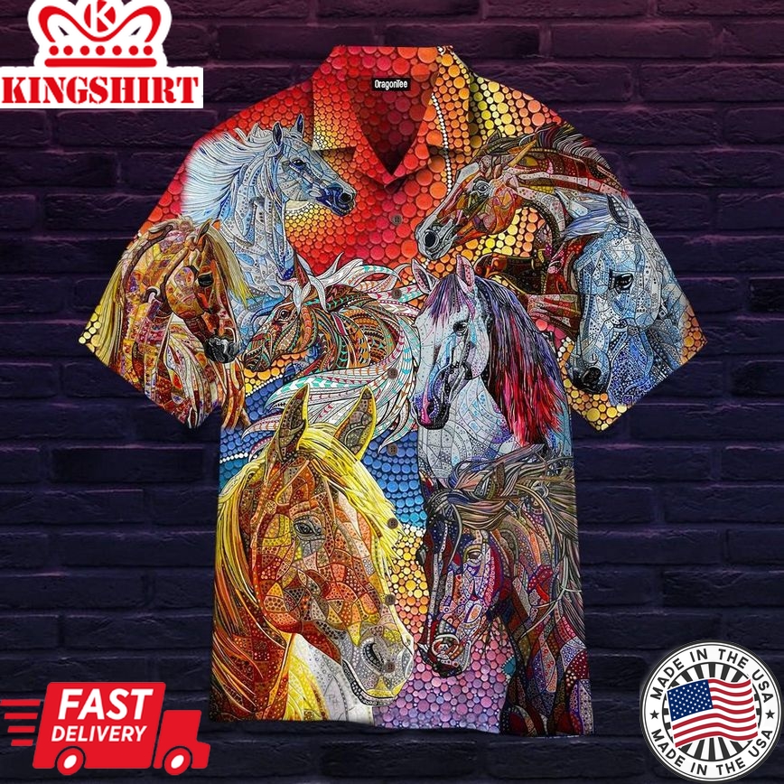 Horse Trendy Hawaiian Shirt