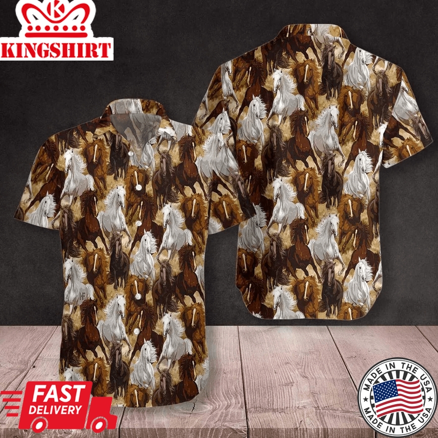 Horse Trendy Hawaiian Shirt