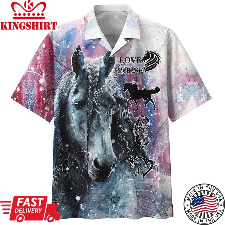 Horse Trendy Hawaiian Shirt