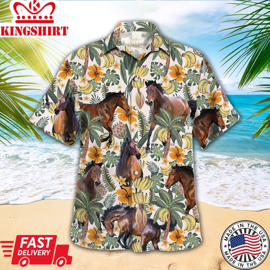 Horse Trendy Hawaiian Shirt, Animal Trendy Hawaiian Shirts, Farmer Shirt For Men And Women