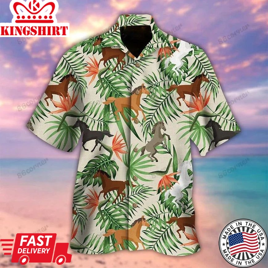 Horses Summer Hawaiian Shirt