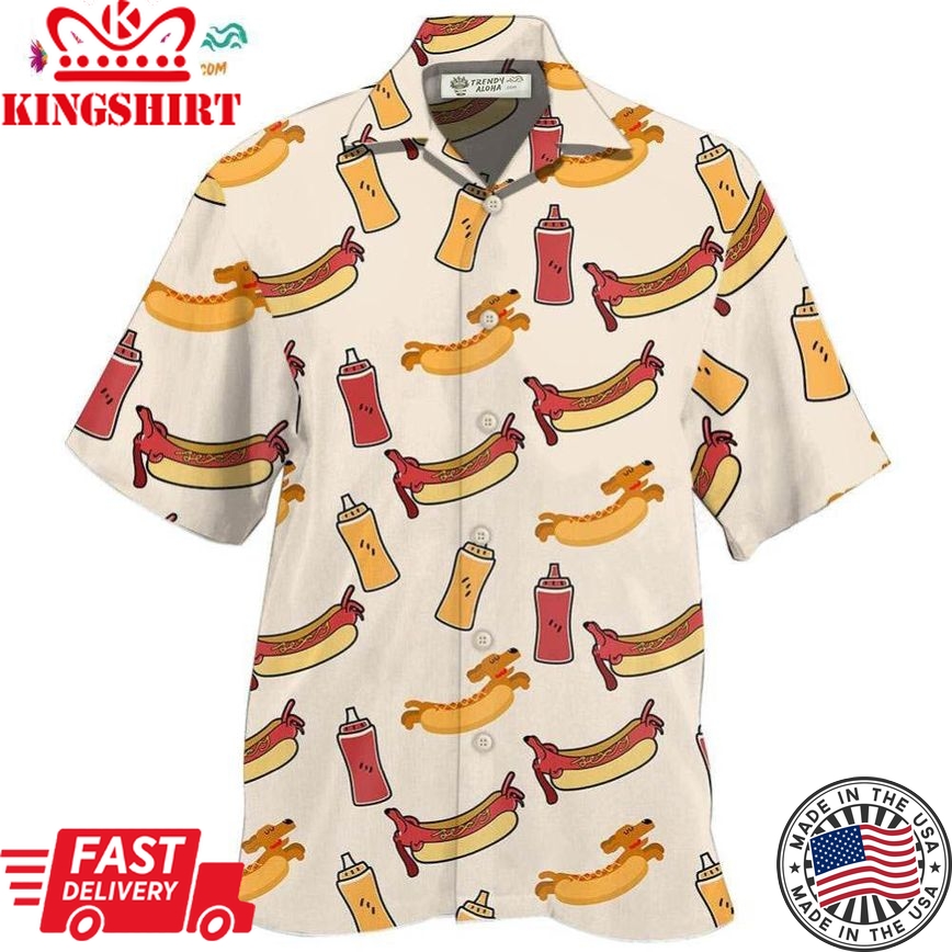 Hot Dog Funny Cool Hawaiian Shirt