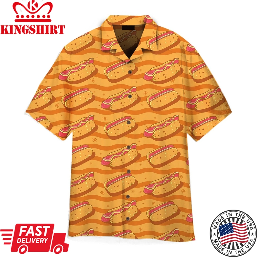 Hot Dogs Seamless Art Trendy Hawaiian Shirt